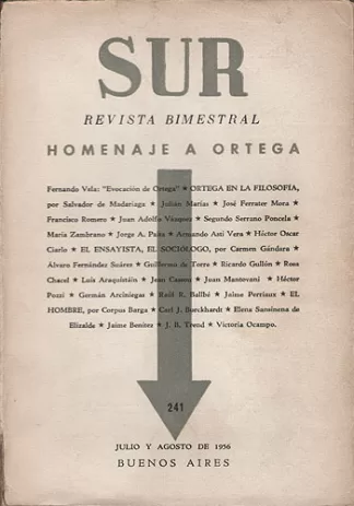 Sur. Revista Bimestral Nº 241 – Homenaje a Ortega