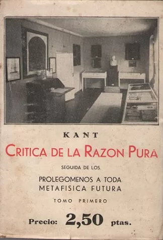 Crítica de la razón pura. Tomo Primero