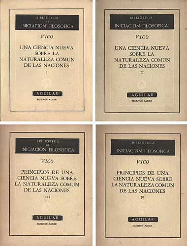 Principios de una ciencia nueva sobre la naturaleza común de las naciones. 4 Tomos