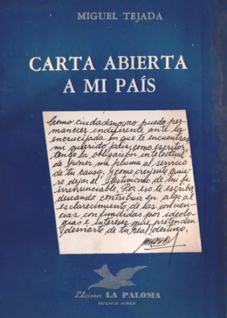 Carta abierta a mi país