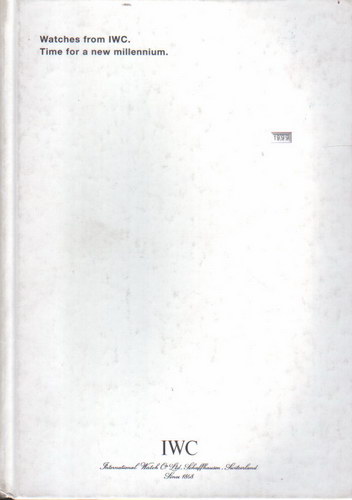 Watches from IWC. Time for a new millenium.